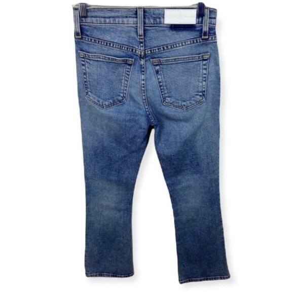 RE/DONE Levis Kick Flare Jeans MID90s High Rise Size 25 Blue Denim 90s High Rise - Picture 6 of 14